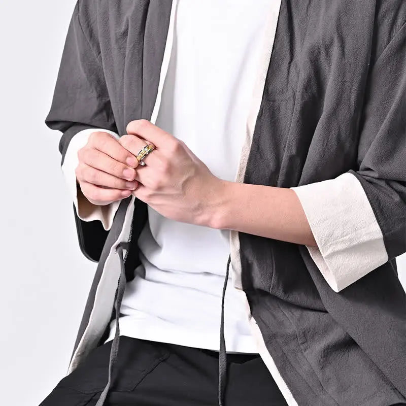 Fortune Jewel Dragon Titanium Steel Stimulation Rotatable Ring Fortune Jewel