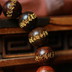 Buddha Stones Tibetan Rosewood Heart Sutra Engraved Cure Bracelet