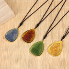 Fortune Jewel Tibetan Buddha Liuli Crystal Serenity Necklace Pendant Fortune Jewel