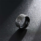 Fortune Jewel Four Guardian Beast Dragon White Tiger Suzaku Basalt Carved Success Luck Ring Fortune Jewel