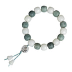 Fortune Jewel White Bodhi Six True Words Protection Bracelet
