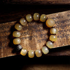 Fortune Jewel Handmade Tibetan Sheep Horn Om Mani Padme Hum Auspiciousness Bracelet