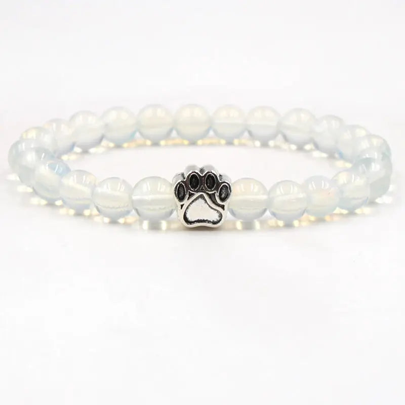 Indian Agate Green Agate Dog Paw Positive Calm Bracelet Fortune Jewel