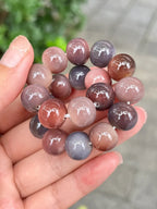 Light Purple Natural Bodhi Bead Bracelet for Fidgeting 14mm