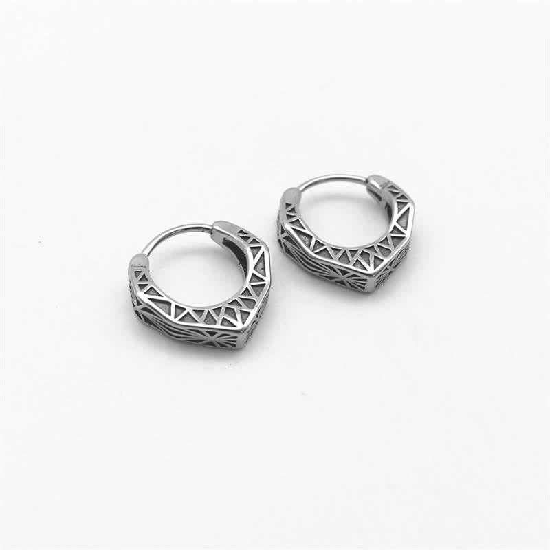 Fortune Jewel Viking Hoop Titanium Steel Balance Earrings