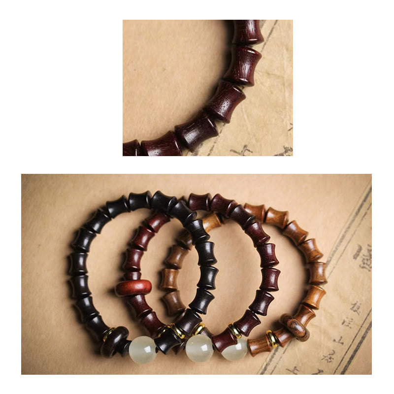 Fortune Jewel Ebony Green Sandalwood Black Rosewood Bamboo Peace Bracelet