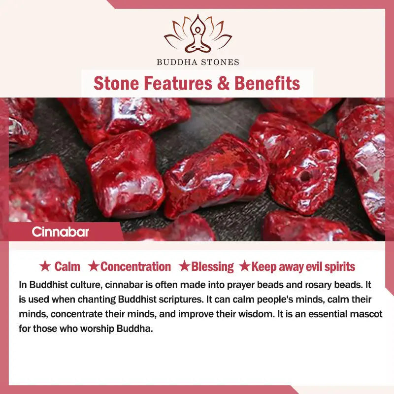 Fortune Jewel "Wishing Protection and Energy" Cinnabar Bracelet Includes Gift Message Card Fortune Jewel