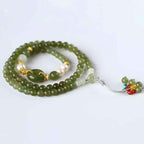 Fortune Jewel Hetian Jade Pearl Peace Buckle Luck Wealth String Bracelet