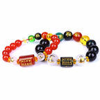 Fortune Jewel Chinese Zodiac Feng Shui Obsidian Five-Element Wealth Porsperity Bracelet