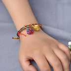 Fortune Jewel Colorful Rope Luck Handmade Zongzi Golden Ball Charm Bracelet