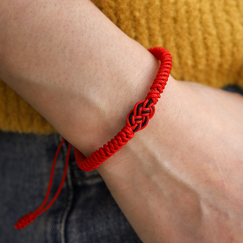 Fortune Jewel 2Pcs Tibetan Luck Chinese Knot Protection String Bracelet