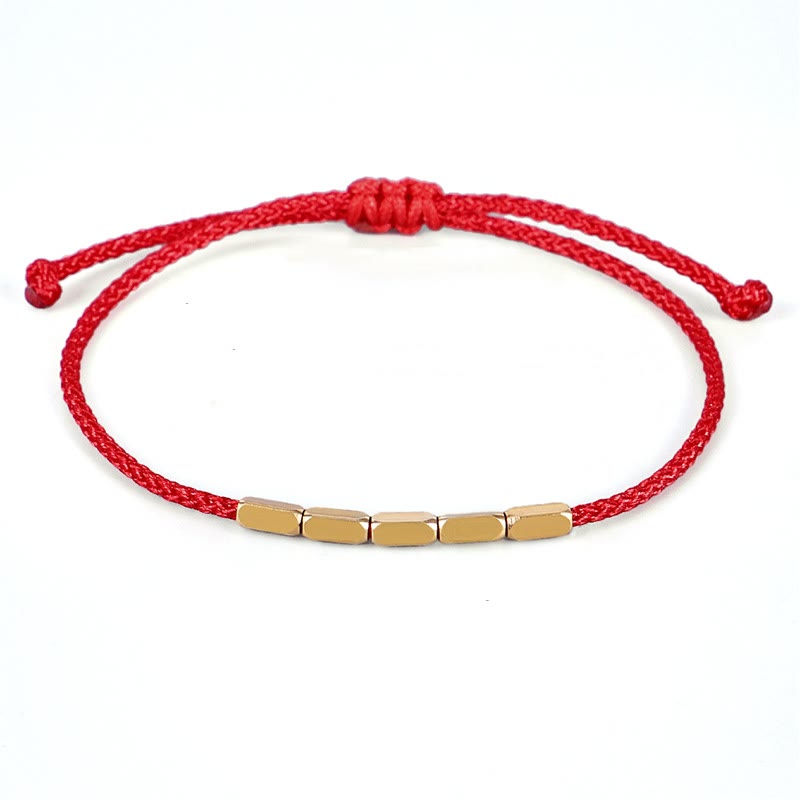 Fortune Jewel Handcrafted Copper Bead Protection Braided String Bracelet