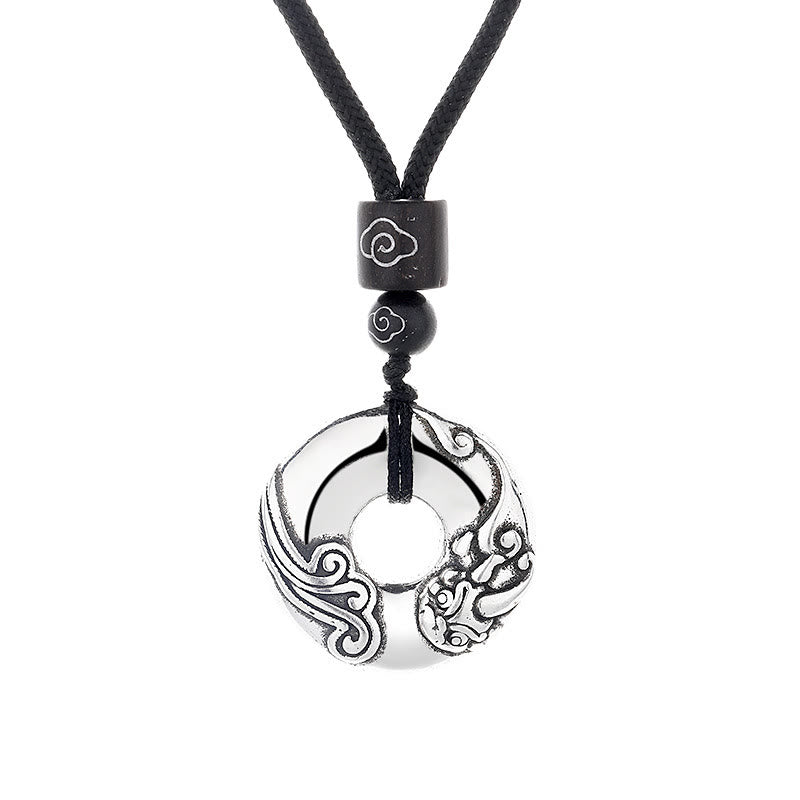 Fortune Jewel PiXiu Peace Buckle Copper Wealth Necklace Pendant