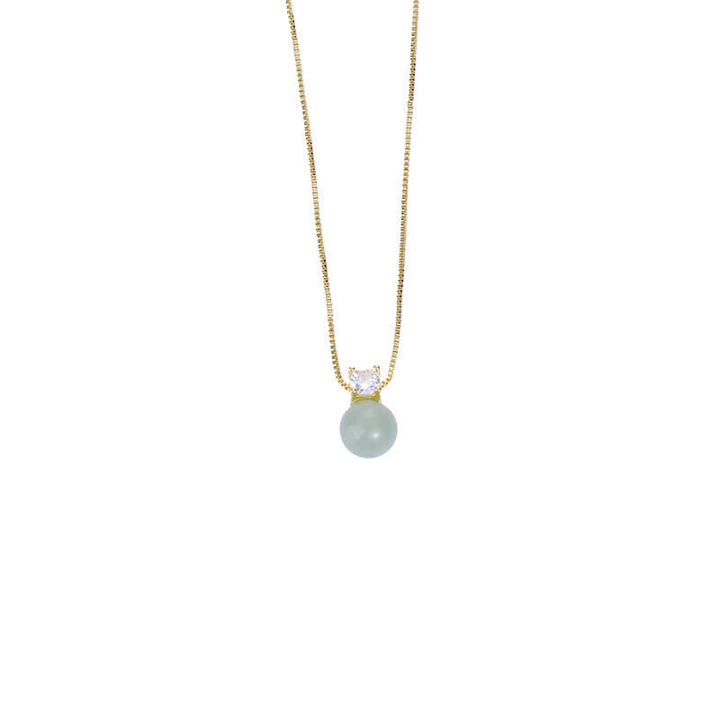Fortune Jewel Lucky Bead Jade Prosperity Chain Necklace Pendant