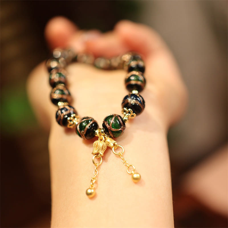 Fortune Jewel Tibetan Gold Swallowing Beast Family Five God Of Wealth Thangka Fortune Bead Bracelet