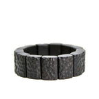 Fortune Jewel Vintage Ebony Wood Texture Peace Couple Bracelet