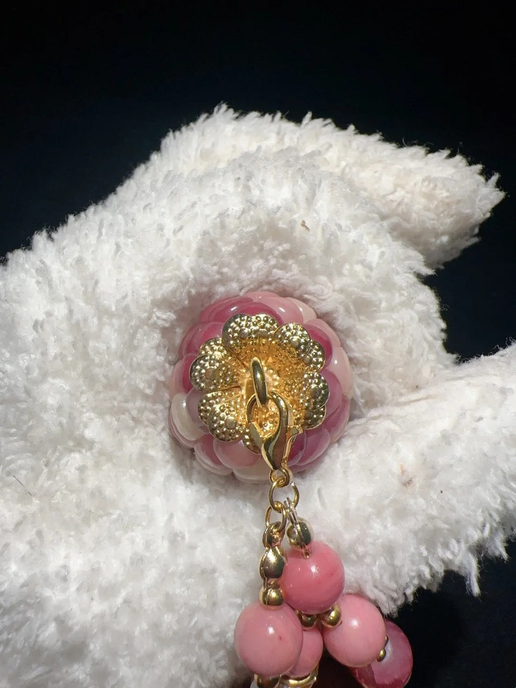 Trendy Strawberry Ice-Transparent Natural Corn Charms