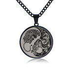 Fortune Jewel Tiger Dragon Titanium Steel Chain Necklace Harmony Pendant