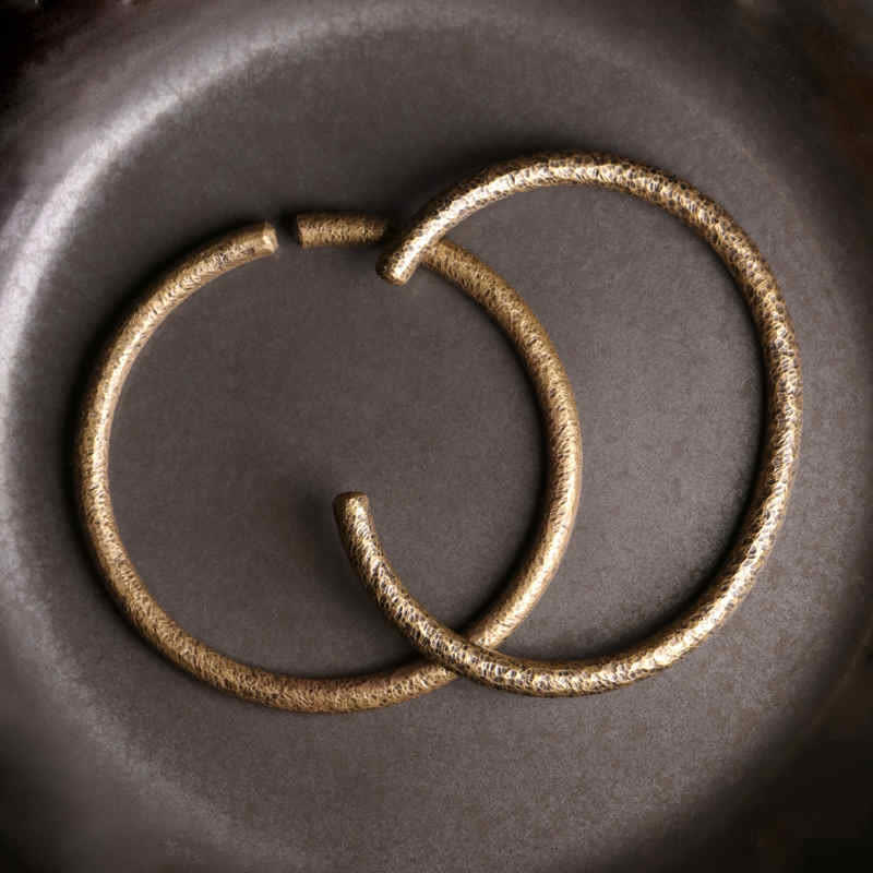 Fortune Jewel Rustic Design Copper Balance Adjustable Cuff Bracelet