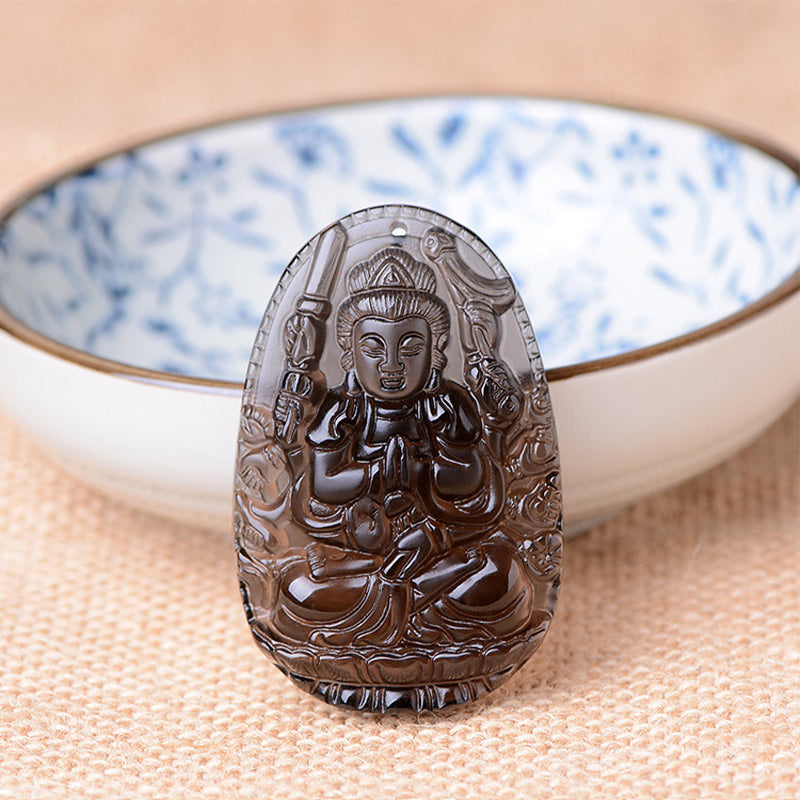 Fortune Jewel Chinese Zodiac Obsidian Protection Necklace