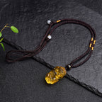 Fortune Jewel FengShui Citrine PiXiu Wealth Necklace Pendant