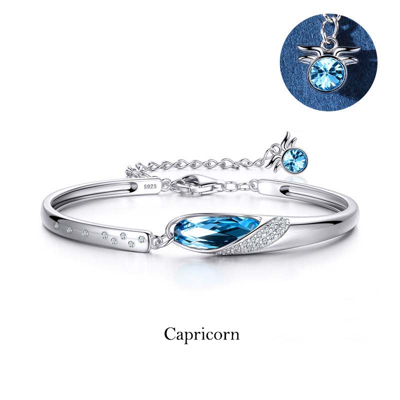 Fortune Jewel 925 Silver Plated Copper 12 Constellations of the Zodiac Charm Bracelet