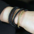 Fortune Jewel Ebony Wood Brass Copper Balance Multilayered Bracelet