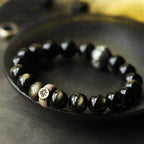 Fortune Jewel Chinese Zodiac Natal Buddha Obsidian Purification Bracelet