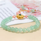 Fortune Jewel Green Aventurine Luck Bead Tassel Bracelet