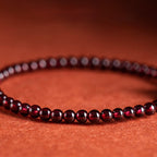 Fortune Jewel Garnet Cinnabar PiXiu Blessing Calm String Bracelet