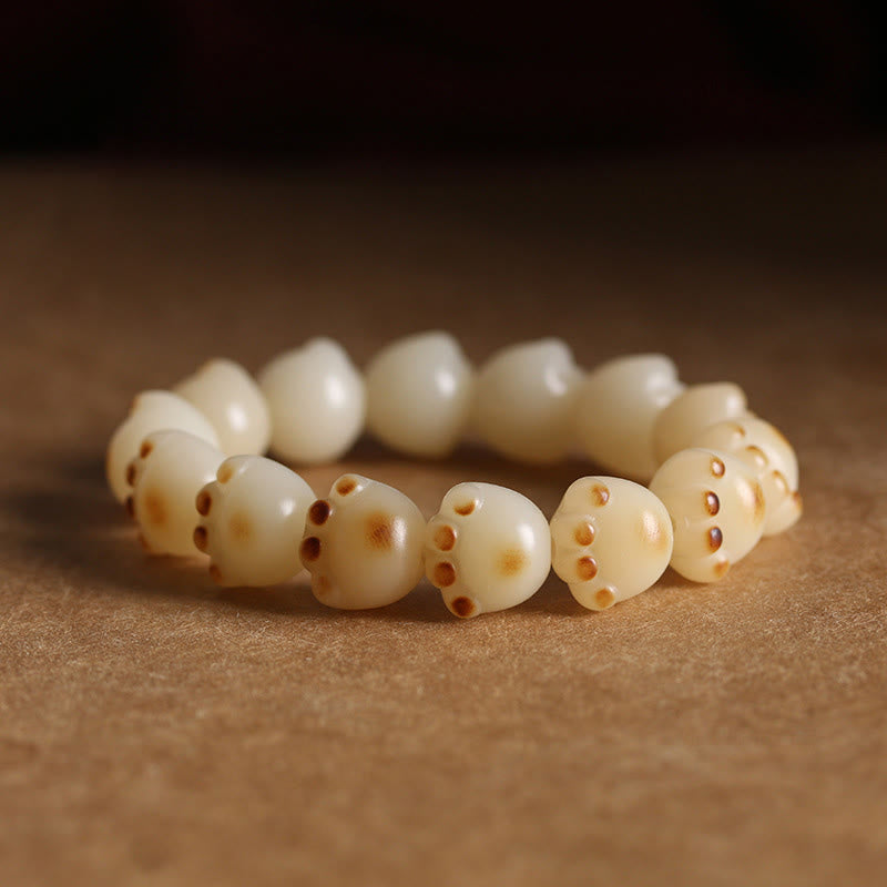 Fortune Jewel Cute Lucky Cat Bodhi Seed Cat Paw Harmony Bracelet