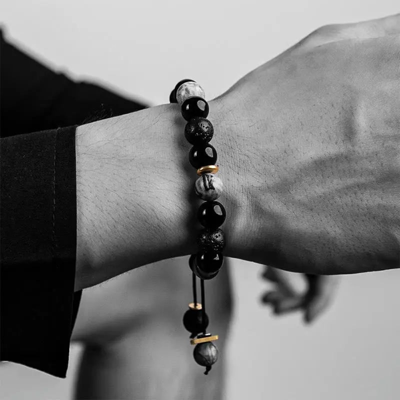 Fortune Jewel "All the Best for Strength and Grounding" Obsidian Bracelet Includes Gift Message Card Fortune Jewel