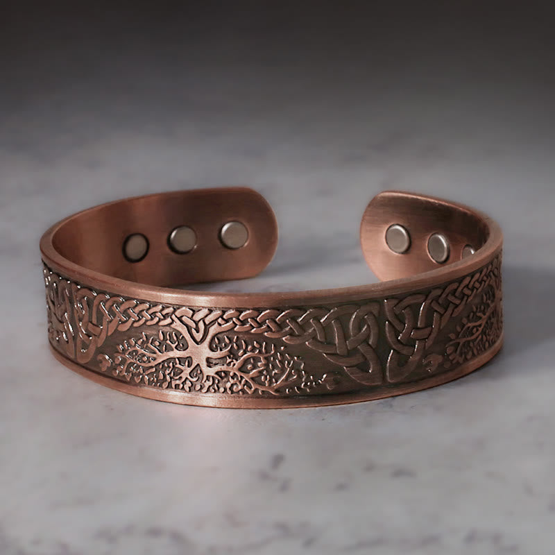 Fortune Jewel Lucky Tree Of Life Balance Magnetic Adjustable Cuff Bracelet Bangle