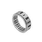 Fortune Jewel Bagua Yin Yang Titanium Steel Balance Rotatable Ring Fortune Jewel