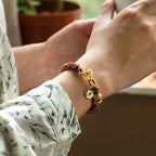 Fortune Jewel 925 Sterling Silver Chinese Zodiac Natal Buddha Om Mani Padme Hum Luck Bell Braided String Bracelet