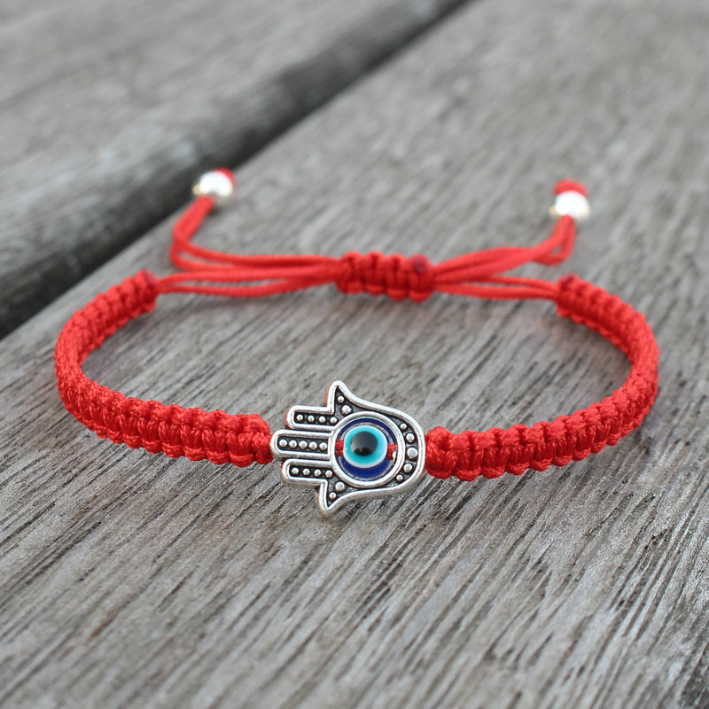 Fortune Jewel Handmade Hamsa Symbol Protection Luck String Bracelet