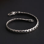 Fortune Jewel Double Dorje Vajra Strength Punk Copper Chain Bracelet Necklace