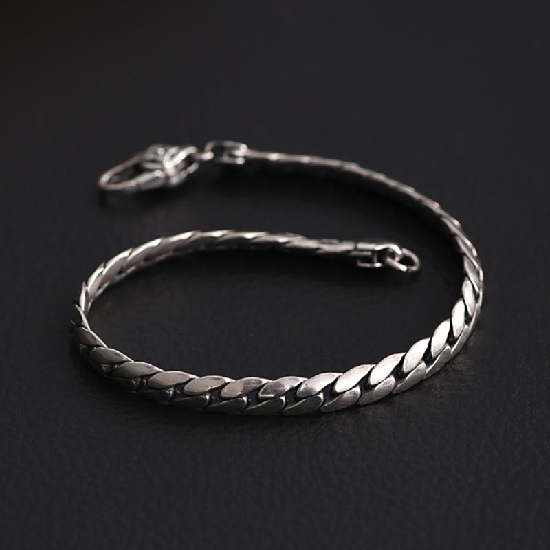 Fortune Jewel Double Dorje Vajra Strength Punk Copper Chain Bracelet Necklace