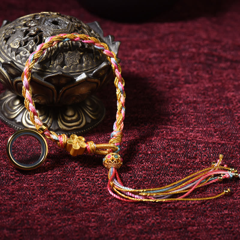 Fortune Jewel Tibetan Handmade Luck Colorful String Single Double Wrap Braided Bracelet