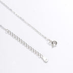 Fortune Jewel 925 Sterling Silver White Agate Fu Character Happiness Luck Necklace Pendant