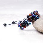 Fortune Jewel Evil Eye Hematite Tiger Eye Protection Beaded Bracelet