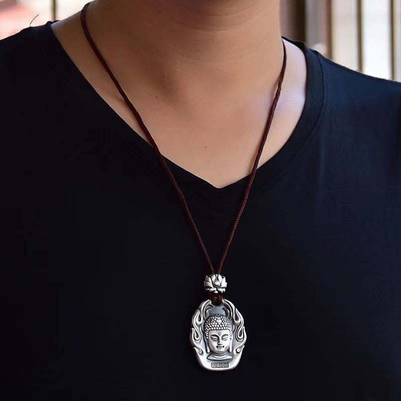 Fortune Jewel Chinese Zodiac Natal Buddha Om Mani Padme Hum Lotus Compassion Necklace Pendant Fortune Jewel