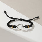 Fortune Jewel 925 Sterling Silver Peace Buckle Auspicious Clouds Fortune Braided Bracelet