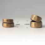 Fortune Jewel Tibetan Simple Design Copper Brass Frosted Wealth Ring