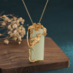 Fortune Jewel Natural Green Aventurine Balance Necklace Pendant