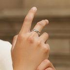 Fortune Jewel Simple Bamboo Design Copper Luck Wealth Adjustable Ring