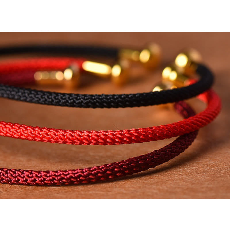 Fortune Jewel Simple Design Handmade Luck Braid String Cuff Bracelet