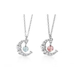 Fortune Jewel Strawberry Quartz Blue Crystal Love Healing Necklace
