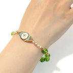 Buddha Stones "May Light and Protection Be With You" Peridot Bracelet Includes Gift Message Card Fortune Jewel