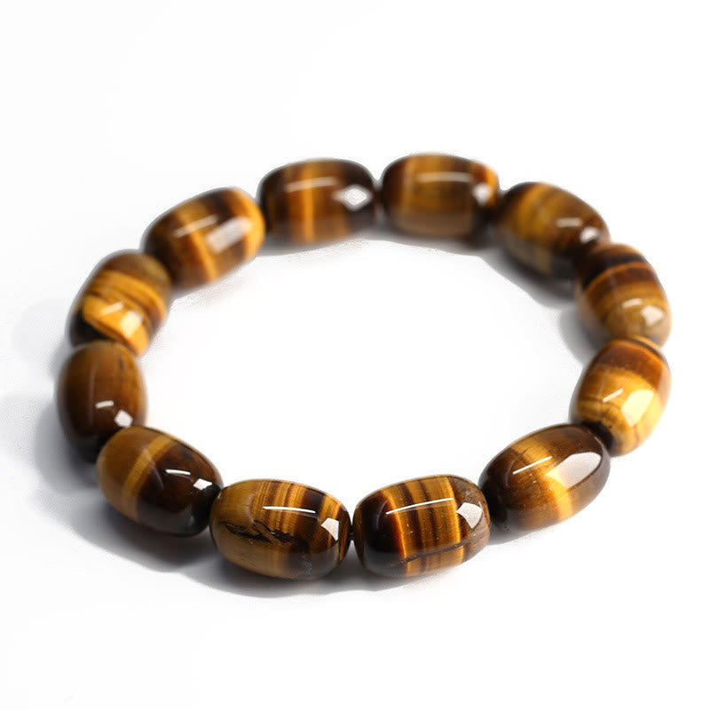 Fortune Jewel Natural Tiger Eye Stone Integrity Willpower Bracelet